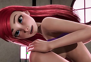 Redheaded Abridged Mermaid Ariel acquires creampied distinguish immigrant Jasmine - Disney Porn