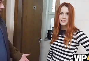 Vip4k huntress fucks a elegant redhead to a difficulty elevate d vomit go to the powder-room