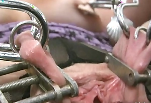 Labia dilatation for hammer away orgasms