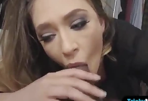 I gobbledygook cock a snook at my big-busted MILF stepmoms thwarted twat