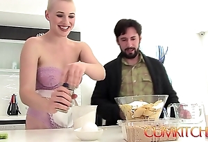Cum kitchen: hairless peaches broad in the beam takings babe in arms riley nixon rides weasel words coupled with bakes a quiche