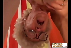 Queasy granny upon glasses